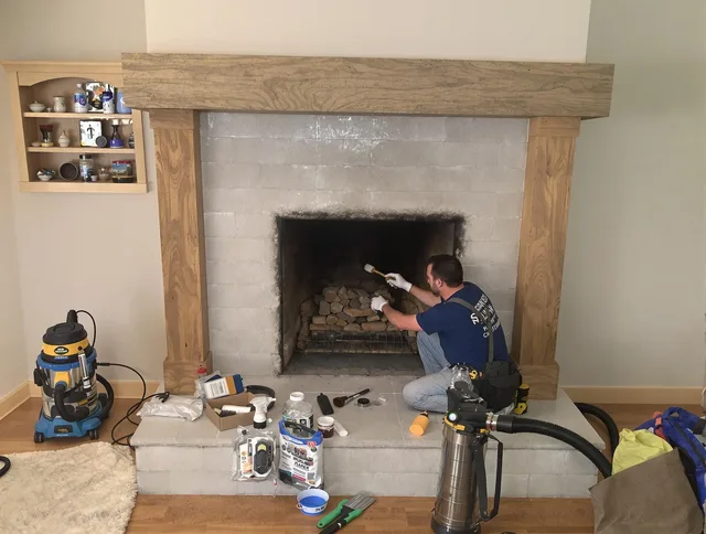 Detailed creosote removal process by Holliston Chimney Sweep in Holliston, MA