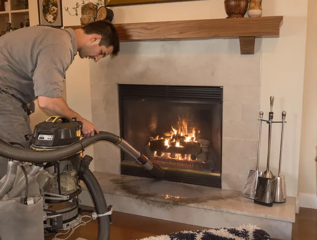 Routine fireplace upkeep by Holliston Chimney Sweep in Holliston, MA