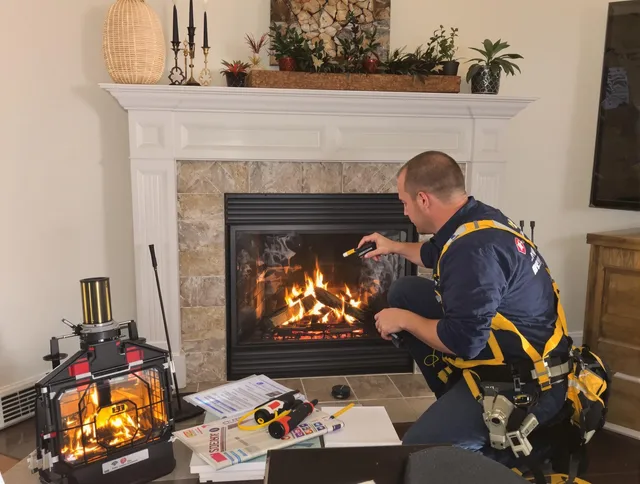 Safety-focused fireplace inspection by Holliston Chimney Sweep in Holliston, MA