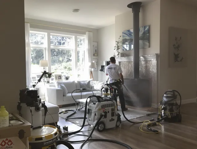 Soot removal service by Holliston Chimney Sweep for a fireplace in Holliston, MA
